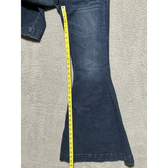 Cruel Womens Blue Hannah Low Rise Slim Flare Denim Jeans Size 26/1R - Picture 3 of 13